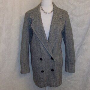 Vintage Ferncroft Wool Blend Peacoat Women’s 10 Gray Long Classic USA Fall Coat